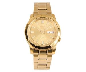 Seiko 5 Gold Tone Stainless Steel Dial 21 Jewels Automatic SNKK20K1 Mens Watch