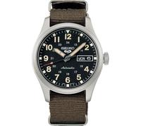 Seiko 5 Green Zone Midfield Men's Automatic Watch with Black Dial and Green Nylon Strap SRPJ85K1