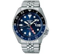 Seiko 5 Men's Stainless Steel Automatic GMT SKX Re-Interpretatio Blue