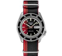 SEIKO 5 Sports Automatic Watch for Men, Black/Red - SRPK71, STD - Rotating Bezel, casual, classic