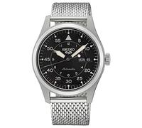 Seiko 5 Sports Flieger Automatic Black Dial Milanese Strap SRPH23K1, Black, Strap