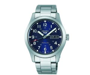 Seiko 5 Sports Gents Automatic Watch Blue Dial Silver Bracelet SRPG29K1