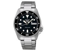 Seiko 5 Sports SKX ‘Midi’ Automatic Watch with Black Dial and Silver Bracelet SRPK29K1