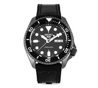 Seiko 5 Sports SRPD65K3 Men's Automatic Watch - 42mm Black Dial Leather Strap