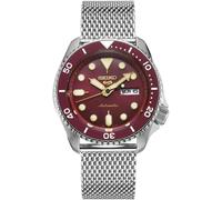 Seiko 5 Sports SRPD69K1 Automatic 'Suits' Red Dial Mesh Bracelet Watch