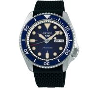 Seiko 5 Sports Automatic Blue Dial Silicone Bracelet Mens Watch SRPD71K2