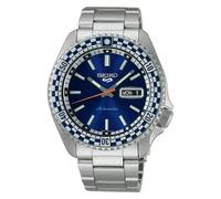 Seiko 5 Sports SRPK65K1 Petrol Blue 'Checker Flag' Watch - Special Edition - W24229