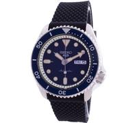 Seiko 5 Sports Automatic Blue Dial Silicone Bracelet Mens Watch SRPD71K2