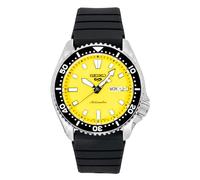 Seiko SRPL87K1 5 Sport SKX Redux Men's Automatic Silicone Watch, Case Size 42.5 mm, Yellow/Black