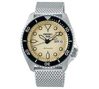 Seiko Men's 5 Sports Off White dial, Stainless Steel milanese Bracelet, 100m Water Resistance Watch Off White