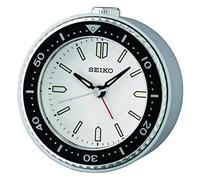 Seiko Alarm Clock, Plastic, Silver/Black, 95 mm