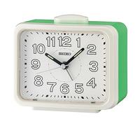 Seiko Alarm Clock QHK061W, White & Green