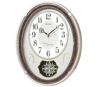 Seiko AM259B Clock Clock Melody Clock Radio Analog Karakuri Triple Selection Melody Decorative Pendulum Christmas Song Other Light Gold Pearl