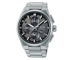 Seiko Astron GPS Solar 5X Dual-Time Chronograph Celestial Grey Titanium Watch