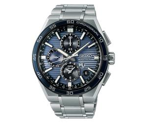 Seiko Astron GPS Solar Dual-Time Chronograph Slate Blue Dial & Titanium Watch
