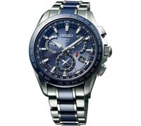 Seiko Astron Watch GPS Solar Dual Time Titanium D - Blue SE-047