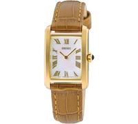 Seiko Caprice Classic Ladies Watch with White Dial and Brown Strap SWR100P1