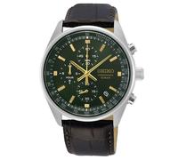 Seiko Chronograph Men's Watch With Leather Strap Chrono SSB385P1