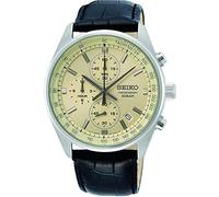 Seiko Men's Analogue Japanese Quartz Watch with Real Leather Strap SSB383P1