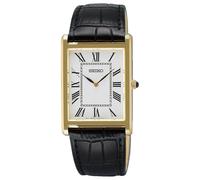 Seiko Classic Dress (27.2mm) White Dial/Black Leather Strap SWR104P1