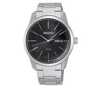 Seiko Classic Dress Men's Black Stainless Steel Bracelet Watch