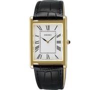 Seiko Classic Dress (27.2mm) White Dial/Black Leather Strap SWR104P1