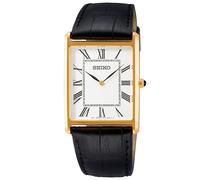 Seiko Men's Quartz Watch With Leather Strap Black SWR052P1