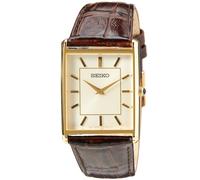 Seiko Men's Watch With Leather Strap Brown/Gold Color SWR064P1