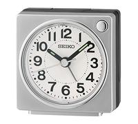 Seiko Clocks Silver Square Alarm Clock QHE196S