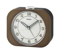 Seiko UK Limited - EU Alarm Clock, Brown & Black, Rectangular