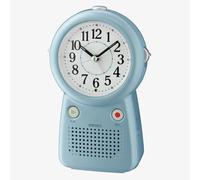 Seiko Clocks Blue Plastic Desk Recordable Alarm Clock QHE158L