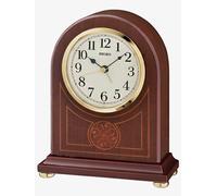 Seiko Clocks Brown Alder Wooden Mantel Clock QXE057B