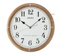 Seiko Clocks Radio Controlled Wall clock QXR208Z - Unisex - 31 cm - Quartz White/Wood 31 X 3.7