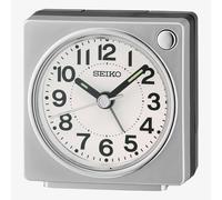 Seiko Clocks Silver Square Alarm Clock QHE196S