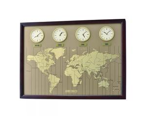 Seiko Clocks Wall clock QXA722B - Unisex - Quartz - Aluminium Wood 60 x 45 x 5.5