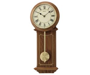Seiko Clocks Wall clock QXC213B - Unisex - 22 cm - Quartz White/Wood 52.5 x 21.5 x 6.6