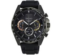 Seiko Conceptual Men's Watch SSB349P1 Chronograph Black Dial Silicone Strap 100M