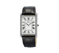 Seiko Conceptual Men's White Dial Black Leather Strap Watch