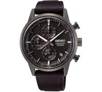 Seiko Conceptual Titanium Black Chronograph Silicone Strap Men’s Watch SSB393P1