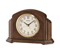 Seiko Table Clock, Wood, Brown, 12.7 cm H x 18.3 cm W x 5.1 cm D