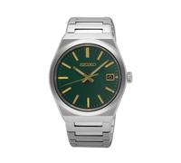 Seiko Essential Time Green Dial Stainless Steel Bracelet Watch