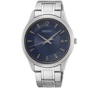 Seiko Essentials 39mm Blue Dial Steel Mens Quartz Watch SUR419P1