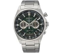 Seiko Essentials 41mm Green Dial Steel Mens Quartz Watch SSB405P1