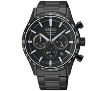 Seiko Essentials 43mm Black Dial Steel Mens Quartz Watch SSB415P1