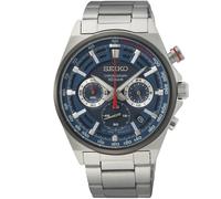 Seiko Essentials Men's Quartz Watch SSB407P1 41mm Chronograph Blue Dial 100M