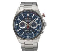 Seiko Essentials Men's Quartz Watch SSB407P1 Chronograph 41mm Blue Dial 100M