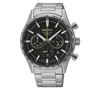 Seiko Men Quartz Chronograph Watch SSB413P1 43mm Black Dial Stainless Steel 100M