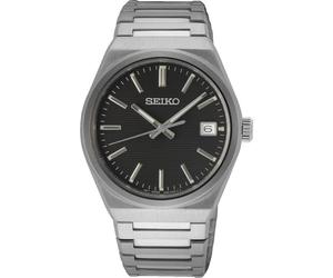 Seiko Herren Analog Quarz Uhr mit Edelstahl Armband SUR553P1