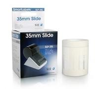 Seiko Instruments SLP-35L. Product colour: White Label type: Self-adhesive printer label. Label width: 3.8 cm Label height: 1.1 cm. Labels per pack: 300 pc(s) Labels per roll: 300 pc(s)