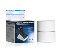 Seiko Instruments Thermal Label SLP 2RLE 1/2 Inch Core, 260 Label per Roll, 2 Rolls, 36 x 89 mm - White